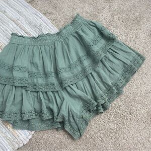 American Eagle Ruffle Skort Sage Green M